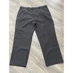 Eddie Domani Mens Dress Pants Wool Blend 42/30 Charcoal Gray Career Office